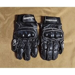Fieldsheer Mens Black Goat Skin Leather Armored Motorcycle Gloves XL 28728